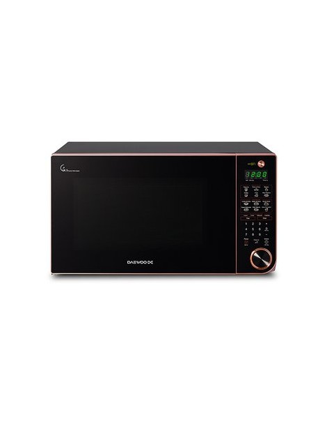 Horno de Microondas Daewoo KOR-163HG 1-6 Pies Cúbicos Cheff Mexicano-Negro con Dorado - Envío Gratuito