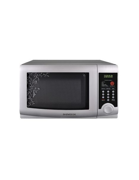 HORNO MICROONDAS 0.7P3 SILVER DISEÑO FLORAL DAEWOO KOR6LZSA - Envío Gratuito