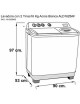 Lavadora Acros 16kg 2 Tinas ALD1625AF - Envío Gratuito