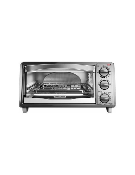 Horno Tostador Black And Decker TO1313SWD 4 Rebanadas Hornea Y Gratina-Cromado - Envío Gratuito