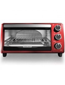 Horno Tostador Black And Decker TO1303RB 4 Rebanadas Hornea Y Descongela-Rojo - Envío Gratuito