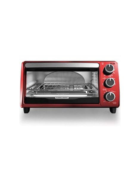 Horno Tostador Black And Decker TO1303RB 4 Rebanadas Hornea Y Descongela-Rojo - Envío Gratuito