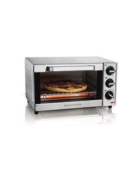 Horno Tostador 31401 Hamilton Beach Temporizador Temperatura Ajustable-Gris - Envío Gratuito