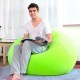 1Set Moda Flocado Inflable Sofá Bolso Silla Plegable Al Aire Libre Jardín Sofá Sala Mueble Esquina Sofa Cama Con Bomba -Verde - 