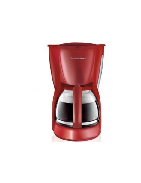 CAFETERA Marca Hamilton Beach Modelo 49318R 12 TZS FILTRO PERMANENTE- Rojo - Envío Gratuito