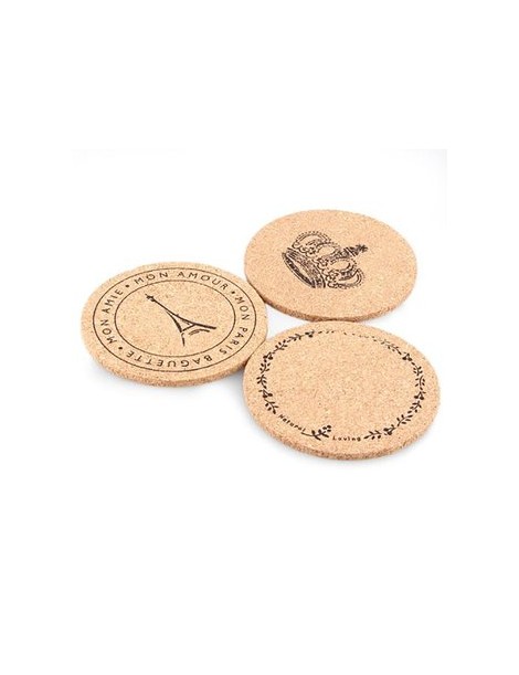 Moda 3 PCS de centro de madera Bebida Taza de la taza Coaster Mat Mantel Ronda de aislamiento de la vendimia. - Envío Gratuito