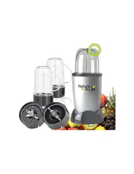 Procesador de Alimentos Nutri BULL-02 Natural Bullet Magic Familiar - Plata con Negro - Envío Gratuito