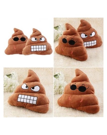 EH Emoji Poop en forma de peluche de juguete muñeca suave Throw Pillow Sofá cama Cojín regalo (Marrón) - Envío Gratuito