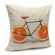 Slip Impreso fruta bicicletas Plaza de lino almohadilla de tiro del Caso Cojín Sofá cama - Envío Gratuito