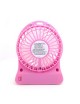 Mini USB Fan LED Soplador Portátil Aire Acondicionado Escritorio Bolsillo Móvil Batería Ventilador Eléctrico （Rosado） - Envío Gr