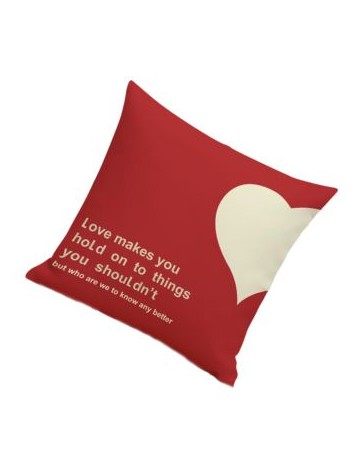 MagiDeal Ropa De Algodón Del Corazón Cojín Caso Funda De Cojín De Sofá Cama Casa Decoración En Rojo - Envío Gratuito