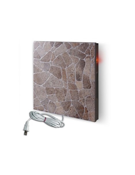 Calefactor de Pared Ultradelgado de Porcelanato Piedras 55x55cm 330w CalorSolar CERATI - Envío Gratuito