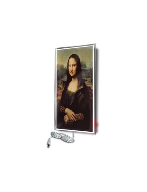 Calefactor Ultradelgado en Vidrio Litografiado Mona Lisa 60x90cm 330w CalorSolar CERATI 022CaSol -Temático - Envío Gratuito