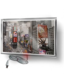 Calefactor Ultradelgado en Vidrio Litografiado Times square Aerial 60x90cm 330w CalorSolar CERATI 062CaSol -Temático - Envío Gra