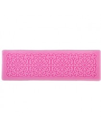 Generic Fondant Silicona Encaje Pastel Arte Del Azúcar De La Torta Tapete Molde Textura De Color Rosa - Envío Gratuito