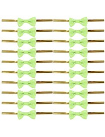 Generic 20x Moño Lazo Cable Metálico Candy Torta Galleta Regalo Fiesta Panaderia - Envío Gratuito