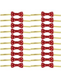 Generic 20x Moño Lazo Cable Metálico Dulce Candy Torta Galleta Gift Fiesta Panaderia - Envío Gratuito