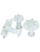 Generic 3Pcs Copo Nieve Dulces Cortador Émbolo Tarta Molde Snowflake Fondant Cake Cutter - Envío Gratuito