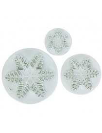 Generic 3Pcs Copo Nieve Dulces Cortador Émbolo Tarta Molde Snowflake Fondant Cake Cutter - Envío Gratuito