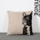 MagiDeal 45 * 45 Cm De Algodón Perro Caso De La Cubierta Del Amortiguador De Lino Almohada Sofá Cama Preciosa Decoración - Envío
