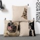 MagiDeal 45 * 45 Cm De Algodón Perro Caso De La Cubierta Del Amortiguador De Lino Almohada Sofá Cama Preciosa Decoración - Envío