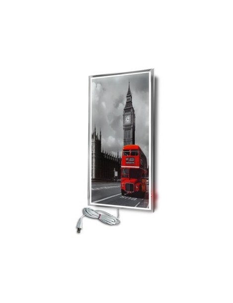 Calefactor Ultradelgado en Vidrio Litografiado London Red Bus 60x90cm 330w CalorSolar CERATI 045CaSol -Temático - Envío Gratuito