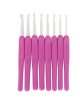 MagiDeal 8Size Cabeza De Plástico Ganchillo Ganchos Agujas Tejido A Crochet 2.5mm-6mmRosa - Envío Gratuito