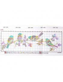 DIY Handmade Needlework Cross Stitch Set Embroidery Kit Precise Printed Bullfinches Pattern Cross-Stitching 68 * 26cm - Envío Gr