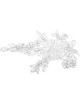 Generic Hermoso Blanco Apliques De Coser Costura Poliéster Flores Encaje Parche 11 Inch - Envío Gratuito