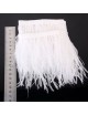 Generic Plumas De Avestruz Teñidas Franja 1 Yard Recorte Blanco Ostrich feather fringe - Envío Gratuito