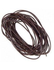 Generic 1.5mm 5m Redonda Del Cuero Genuino De Hilo De Cordón Cuerda - Brown - Envío Gratuito