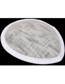 MagiDeal Base De La Sombrerería De Lágrima Sombrero Del Fascinator Blanco - Envío Gratuito