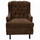 Sillon Capitonado Hesper Fabou Muebles Café - Envío Gratuito