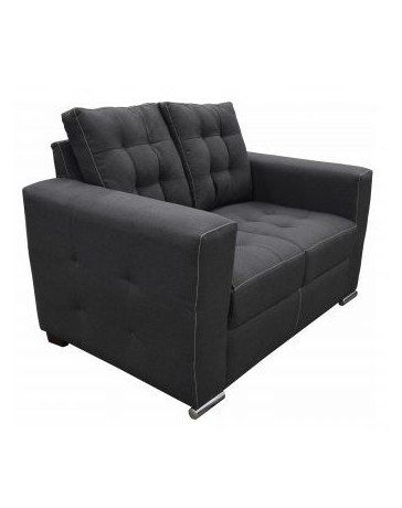 Love Seat Moderno Aretha Fabou Muebles Gris - Envío Gratuito