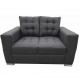 Love Seat Moderno Aretha Fabou Muebles Gris - Envío Gratuito