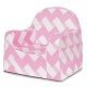 PKFFLRPZ Sillón zig-zag-Rosa - Envío Gratuito