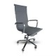 Sillón Directivo en Curpiel Gris Mod. A05 - Envío Gratuito