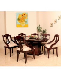 Antecomedor Sanzio 6 Sillones-Café - Envío Gratuito