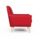 Sillón Individual Acojinado, Vintage Home Designe, Bladmore, Madera De Pino Tapizado- Rojo - Envío Gratuito