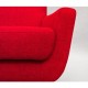 Sillón Individual Acojinado, Vintage Home Designe, Bladmore, Madera De Pino Tapizado- Rojo - Envío Gratuito