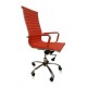 Sillón Directivo en Curpiel Rojo Mod. A05 - Envío Gratuito