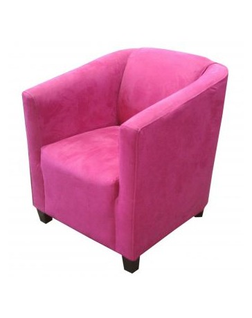 Sillón Individual, Vintage Home Designe, Rousse, Tapizado En Tela Gamuza- Rosa Fiusa - Envío Gratuito