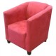 Sillón Individual, Vintage Home Designe, Rousse, Tapizado En Tela Gamuza- Rosa Fiusa - Envío Gratuito