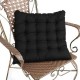 Cojín Silla Algodón Negro Sillón para Decorar Hogar Cocina - Envío Gratuito