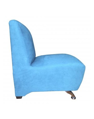 Sillón Indivudial, Vintage Home Designe, Europe, Tapizado Suede- Azul Turquesa - Envío Gratuito