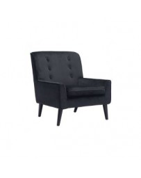 Sillon Individual marca Zuo modelo Coney - terciopelo negro / 100224 - Envío Gratuito