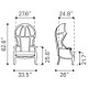 Silla ocasional marca Zuo modelo Ellis - cafe / 98385 - Envío Gratuito