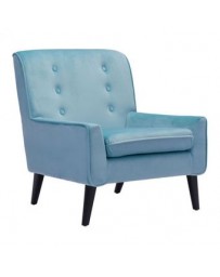 Sillon Individual marca Zuo modelo Coney - terciopelo Aqua (Azul claro) 100223 - Envío Gratuito