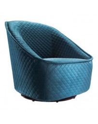 Sillon Individual marca Zuo modelo Pug Swivel - Azul marino / 100251 - Envío Gratuito