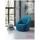 Sillon Individual marca Zuo modelo Pug Swivel - Azul marino / 100251 - Envío Gratuito